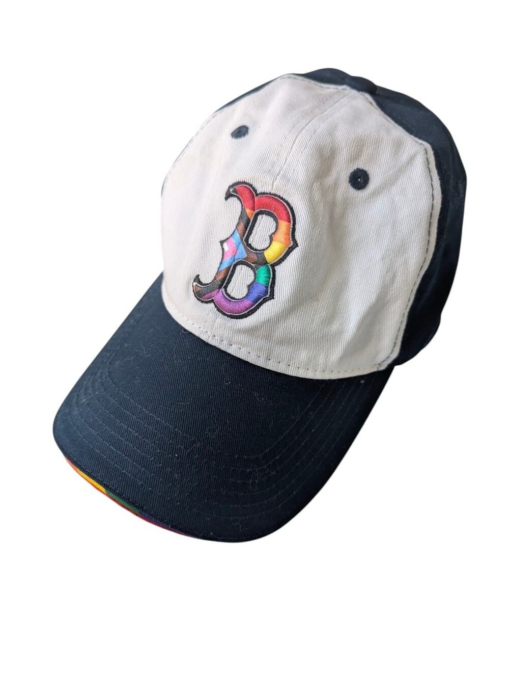Boston Red Sox Melonwear Pride Rainbow Snapback Hat Cap Adjustable Cotton MLB